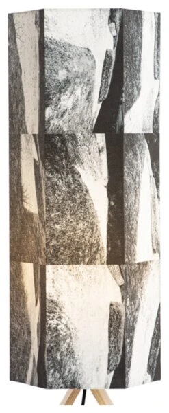 Habitat Whiteleaf Printed Column Floor Lamp - Black & White -Cooking and dining Shop 9201910 R Z006A