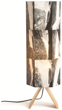 Habitat Whiteleaf Printed Column Floor Lamp - Black & White -Cooking and dining Shop 9201910 R Z008A