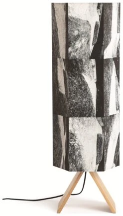 Habitat Whiteleaf Printed Column Floor Lamp - Black & White -Cooking and dining Shop 9201910 R Z009A