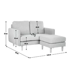 Habitat Remi Fabric 2 Seater Chaise Sofa In A Box - Charcoal 19 Habitat Remi Fabric 2 Seater Chaise Sofa In A Box - Charcoal -Cooking and dining Shop 9202304 R Z020A
