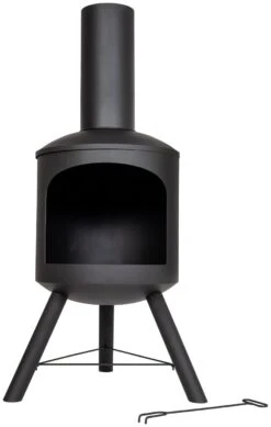 La Hacienda Contemporary Steel Chiminea -Cooking and dining Shop 9207811 R Z005A