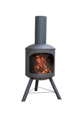 La Hacienda Contemporary Steel Chiminea -Cooking and dining Shop 9207811 R Z006A