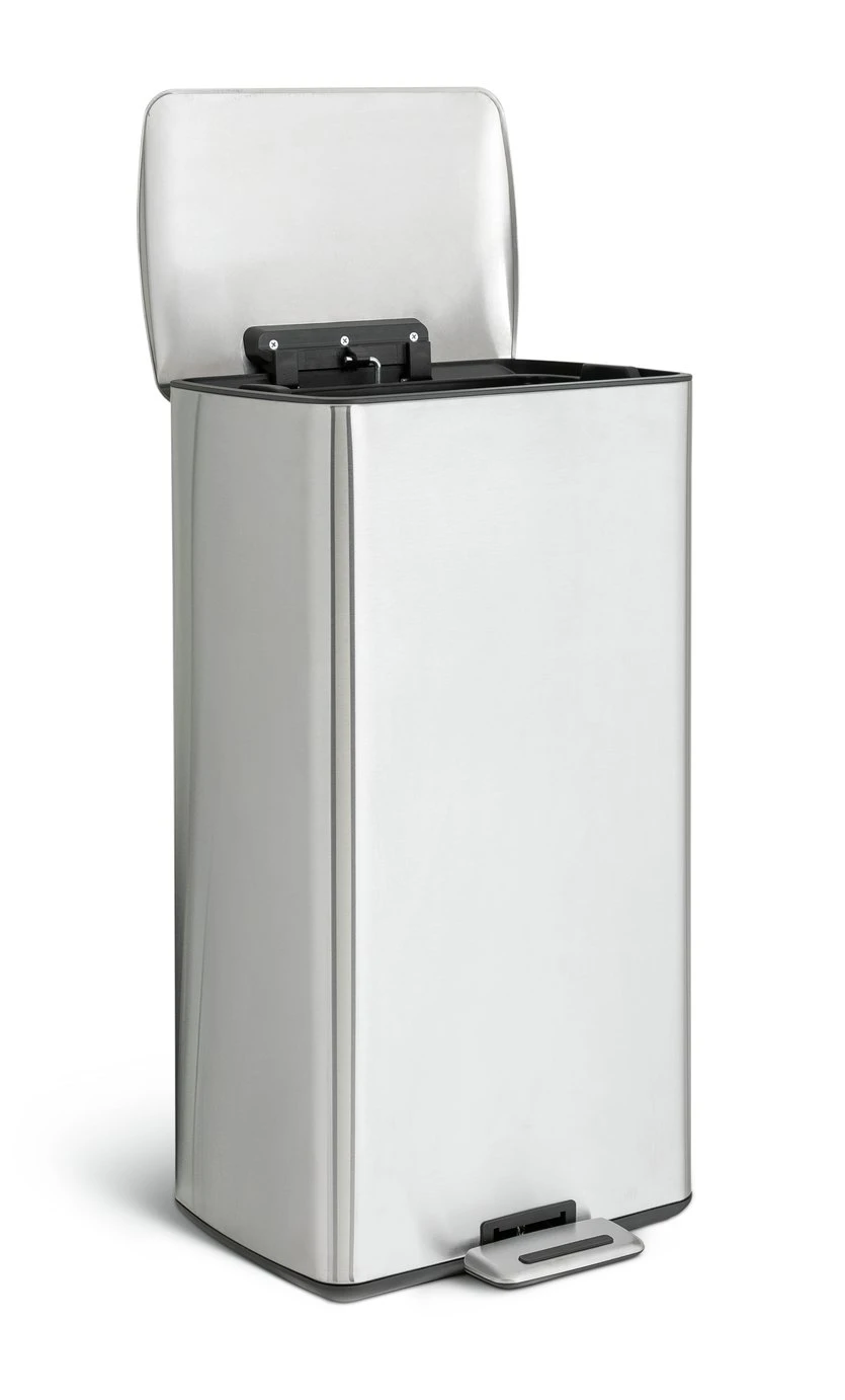Habitat 30 Litre Modern Rectangular Bin - Silver 3 Habitat 30 Litre Modern Rectangular Bin - Silver - Image 3