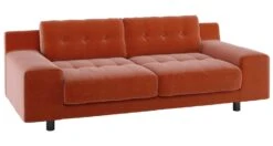 Habitat Hendricks Velvet 3 Seater Sofa - Orange -Cooking and dining Shop 9299166 R Z008A