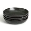 Habitat Preto 4 Piece Stoneware Pasta Bowls - Black