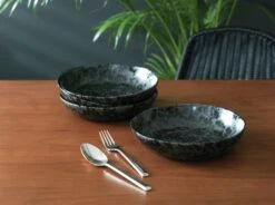 Habitat Preto 4 Piece Stoneware Pasta Bowls - Black 9 Habitat Preto 4 Piece Stoneware Pasta Bowls - Black -Cooking and dining Shop 9310791 R Z002C