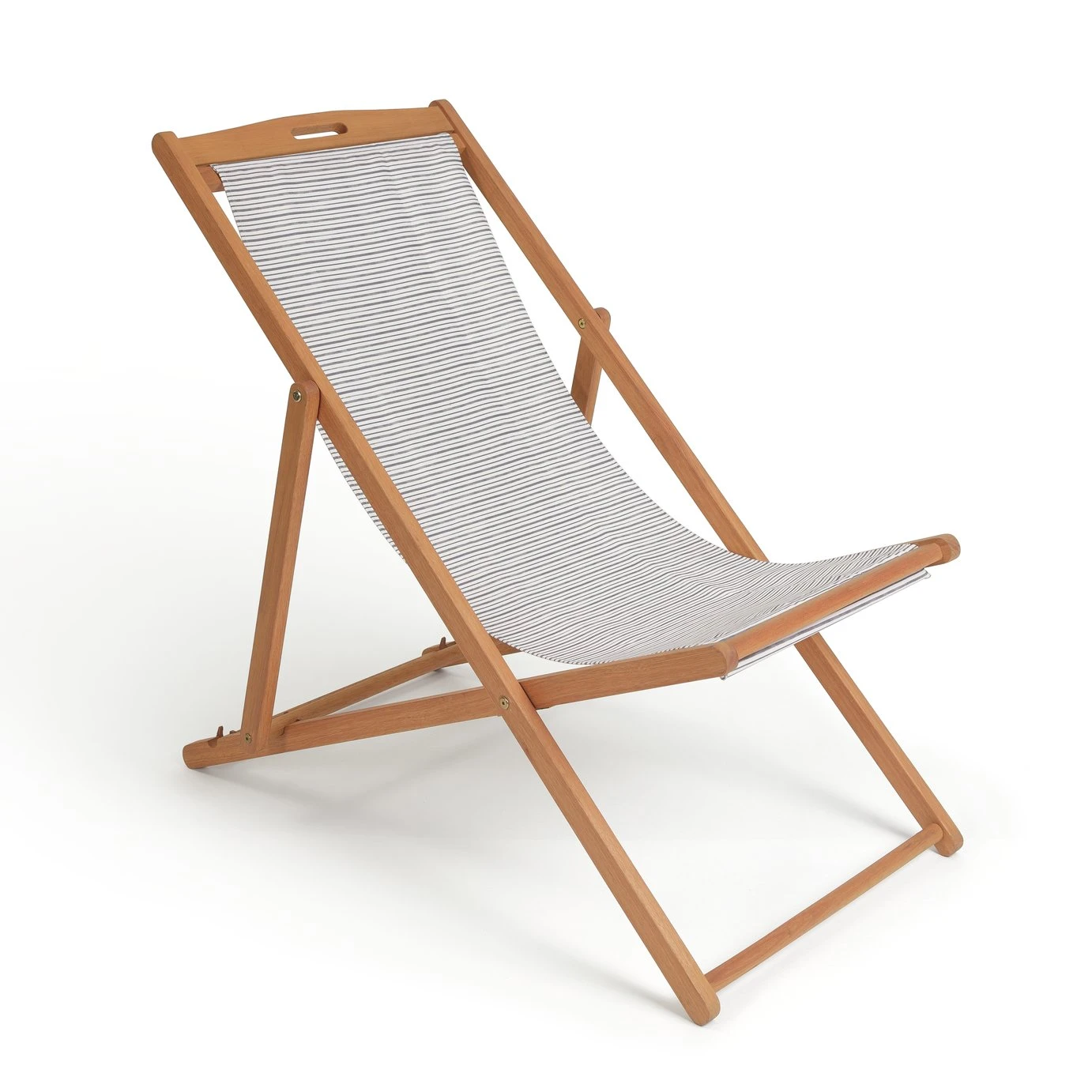 Habitat Folding Wooden Garden Deck Chair - Grey 5 Habitat Folding Wooden Garden Deck Chair - Grey - Image 5