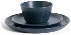 Habitat Addison 12 Piece Stoneware Dinner Set - Blue -Cooking and dining Shop 9311446 R Z002A