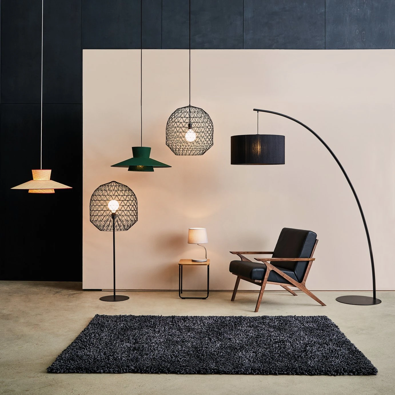 Habitat Moore Ceiling Light - Black 1 Habitat Moore Ceiling Light - Black