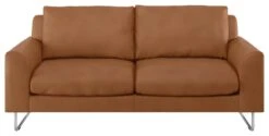 Habitat Lyle Leather 2 Seater Sofa - Tan
