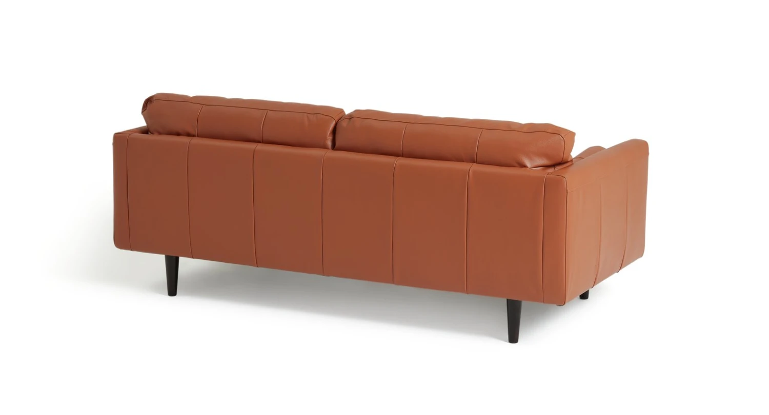 Habitat Jackson Leather 3 Seater Sofa - Tan 7 Habitat Jackson Leather 3 Seater Sofa - Tan - Image 7