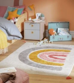 Habitat Kids Rainbow Tufted Flatweave Cotton Rug -120x170cm -Cooking and dining Shop 9338302 R Z001C