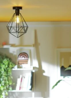 Habitat Kanso Flush To Ceiling Light - Matt Black -Cooking and dining Shop 9340187 R Z002C