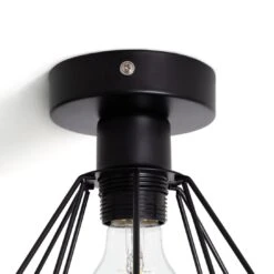 Habitat Kanso Flush To Ceiling Light - Matt Black -Cooking and dining Shop 9340187 R Z003A