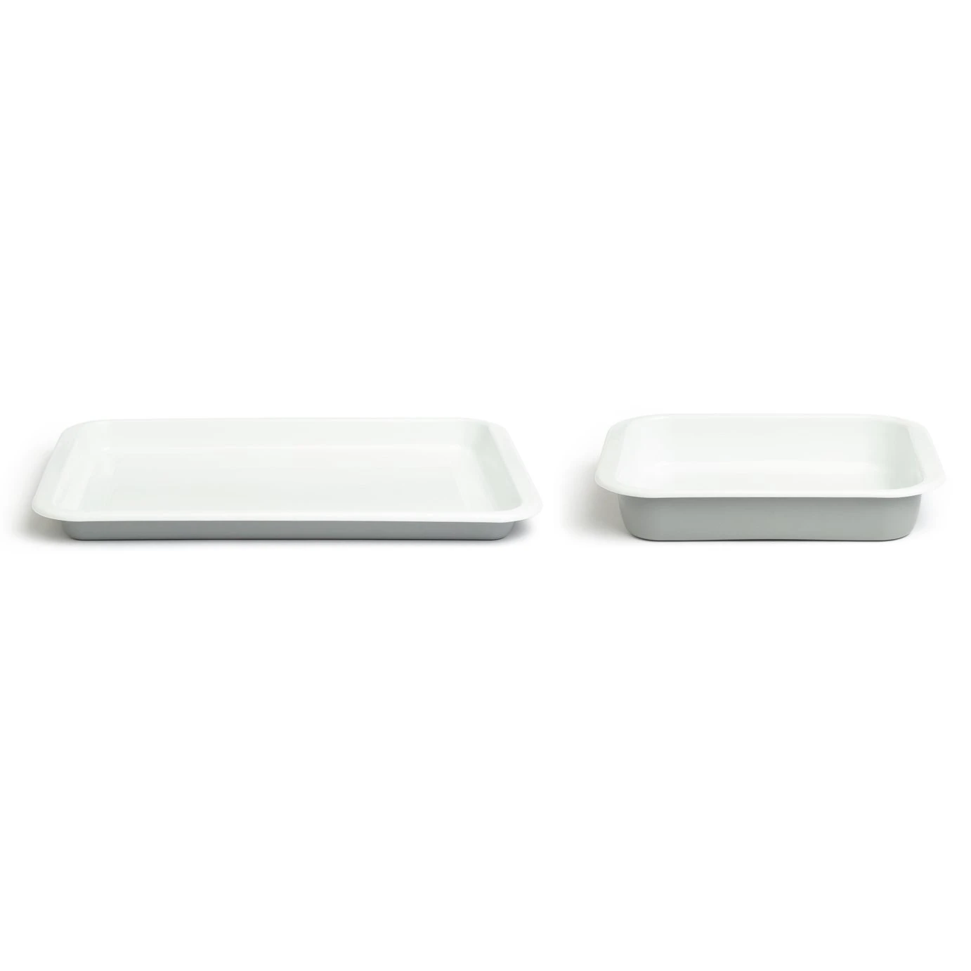 Habitat Set Of 2 Enamel Oven Tray Roaster Set 1 Habitat Set Of 2 Enamel Oven Tray Roaster Set