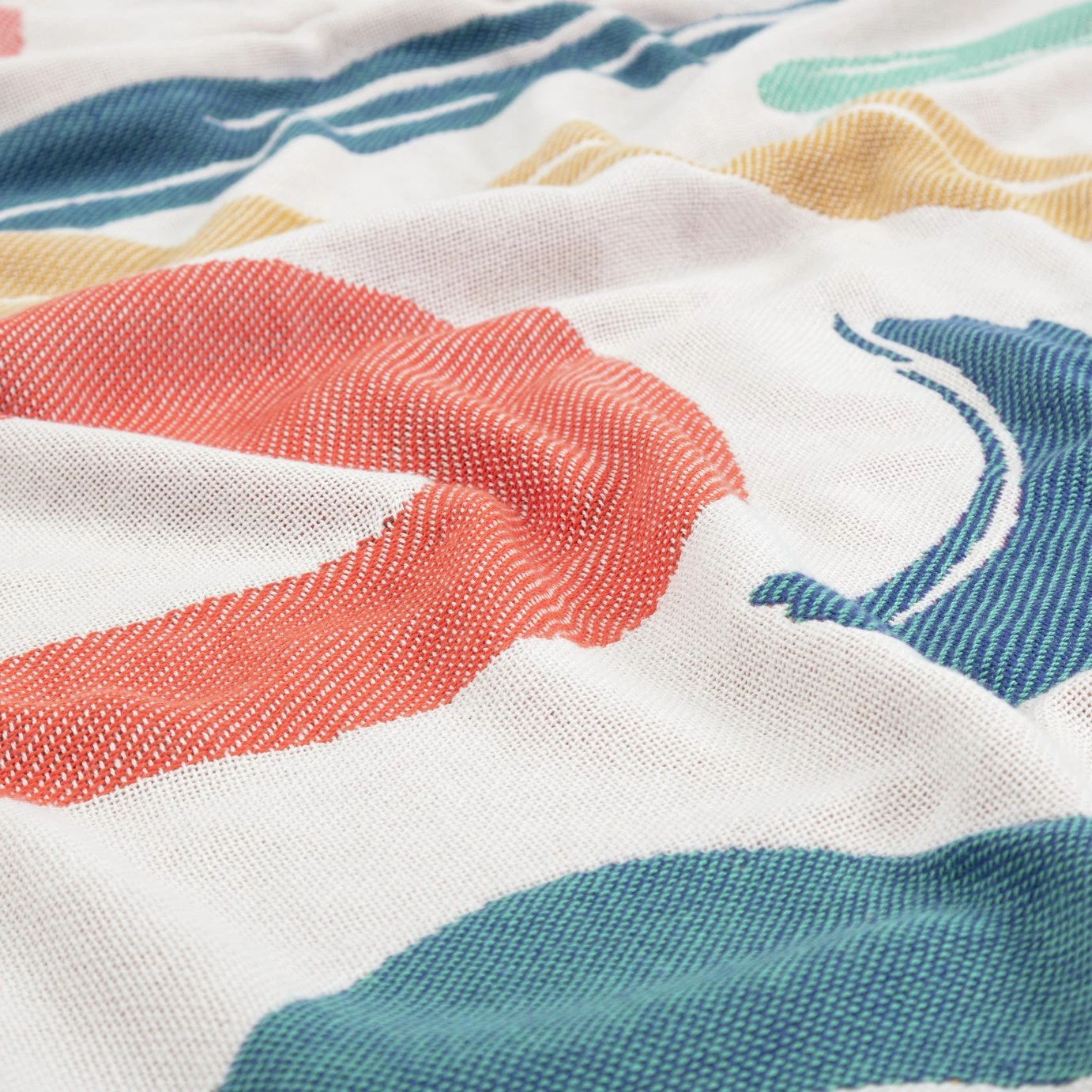Habitat Studio Squiggle Cotton Throw - Multicoloured 4 Habitat Studio Squiggle Cotton Throw - Multicoloured - Image 4