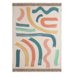 Habitat Studio Squiggle Cotton Throw - Multicoloured 10 Habitat Studio Squiggle Cotton Throw - Multicoloured -Cooking and dining Shop 9340541 R Z004A