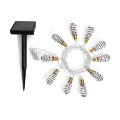 Habitat 10 Warm White Wire Wrap Bulb Solar String Lights -Cooking and dining Shop 9359075 R Z003A
