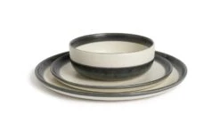 Habitat Stripe 12 Piece Stoneware Dinner Set - Multicoloured -Cooking and dining Shop 9360992 R Z002A