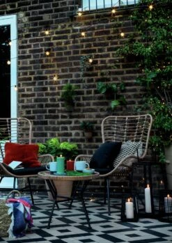 Habitat 2 Seater Bamboo Garden Bistro Set - Natural -Cooking and dining Shop 9371998 R Z002C