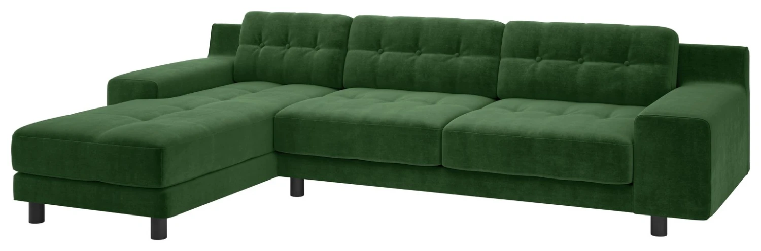Habitat Hendricks Velvet Left Hand Corner Chaise Sofa-Green 8 Habitat Hendricks Velvet Left Hand Corner Chaise Sofa-Green - Image 8