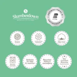 Slumberdown Anti Bacterial Soft Support Pillow - Toddler -Cooking and dining Shop 9379426 R Z015A