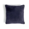 Habitat Plain Faux Fur Cushion - Navy - 43x43cm