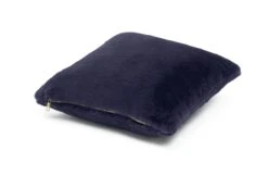 Habitat Plain Faux Fur Cushion - Navy - 43x43cm -Cooking and dining Shop 9393804 R Z003A