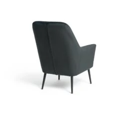 Habitat Celine Velvet Wingback Chair With Footstool-Charcoal -Cooking and dining Shop 9401019 R Z003A
