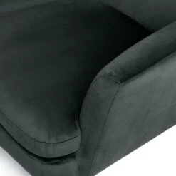 Habitat Celine Velvet Wingback Chair With Footstool-Charcoal -Cooking and dining Shop 9401019 R Z006A