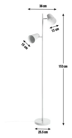 Habitat Iras Double Head Floor Lamp - Grey -Cooking and dining Shop 9404779 R E001