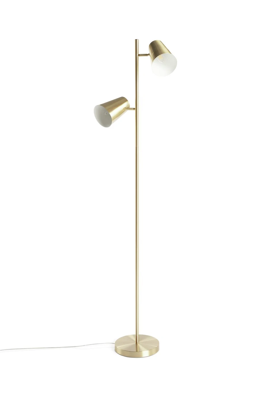 Habitat Iras Brass 2 Light Floor Lamp - Gold 2 Habitat Iras Brass 2 Light Floor Lamp - Gold - Image 2