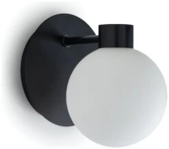 Habitat Salarino Opal Glass Bathroom Wall Light - Black -Cooking and dining Shop 9404999 R Z004A