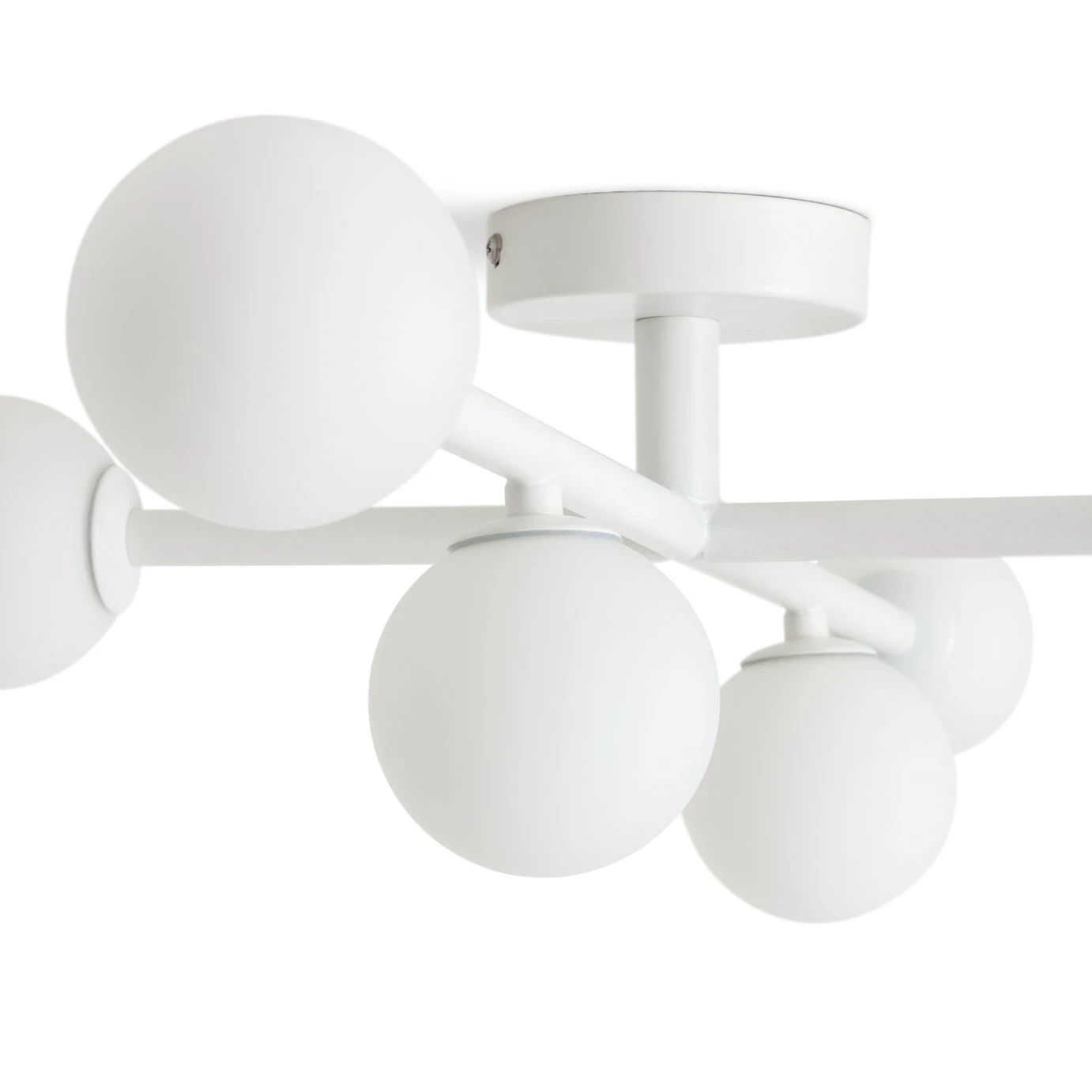 Habitat Alonso 6 Light Flush To Ceiling Light - White 4 Habitat Alonso 6 Light Flush To Ceiling Light - White - Image 4