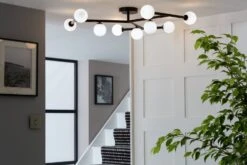 Habitat Alonso 9 Light Flush To Ceiling Light -Black & White -Cooking and dining Shop 9405998 R Z002C