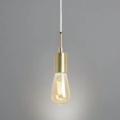 Habitat Lockie Brushed Brass Pendant Ceiling Light - Gold -Cooking and dining Shop 9406179 R Z002C