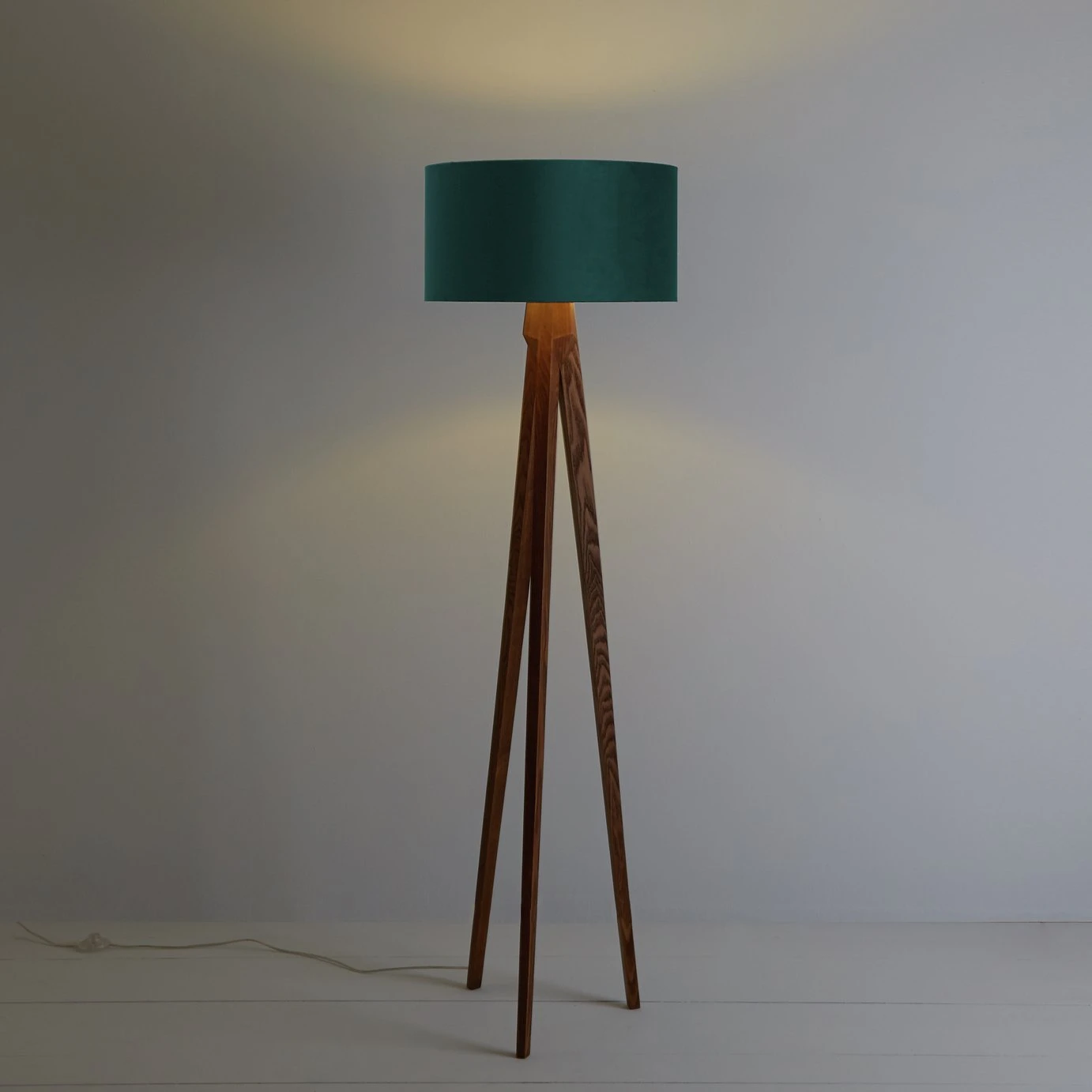 Habitat Tripod Floor Lamp Base - Walnut Stain 2 Habitat Tripod Floor Lamp Base - Walnut Stain - Image 2