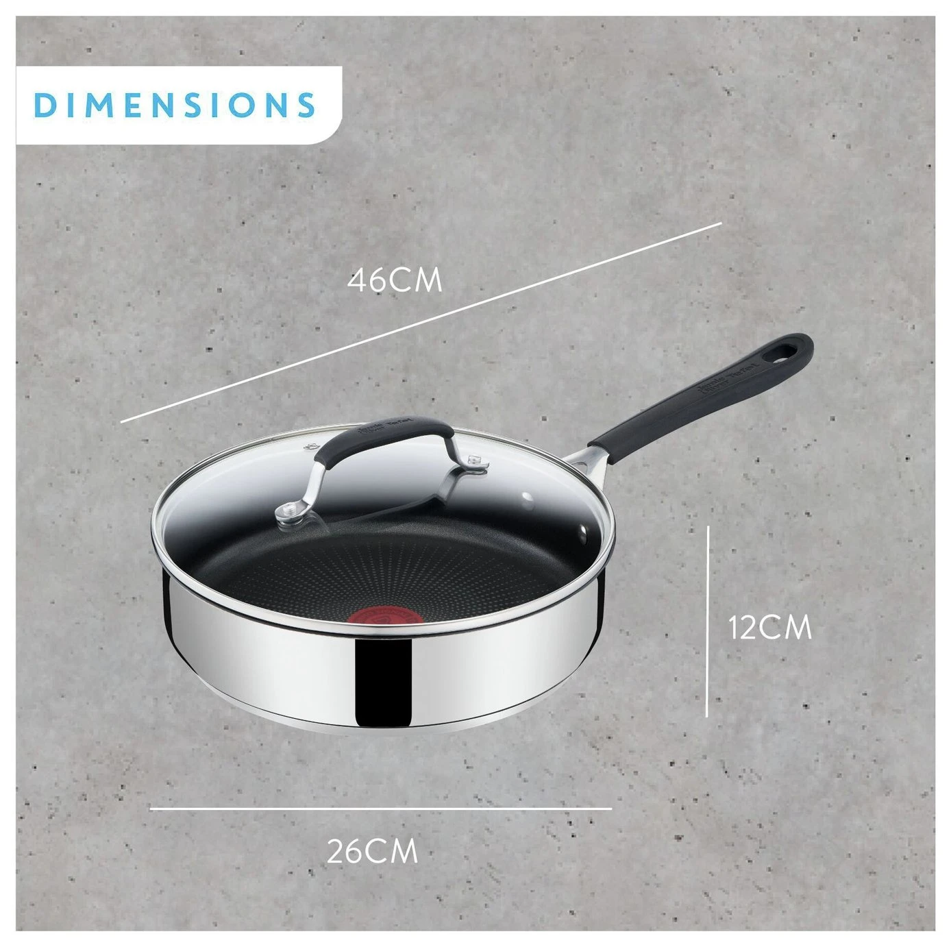 Tefal Jamie Oliver 25cm Non Stick Stainless Steel Saute Pan 2 Tefal Jamie Oliver 25cm Non Stick Stainless Steel Saute Pan - Image 2