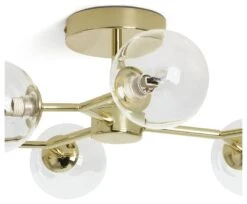 Habitat Molecular 6 Light Metal Flush Ceiling Light - Brass -Cooking and dining Shop 9409406 R Z004A