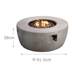 Teamson Home HF36501AA UK Gas Fire Pit With Cover -Cooking and dining Shop 9410244 R Z003A