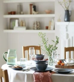 Habitat 12 Piece Stoneware Felicity Dinner Set - Blue -Cooking and dining Shop 9410251 R Z002C