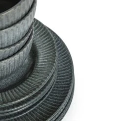 Habitat 12 Piece Stoneware Felicity Dinner Set - Blue -Cooking and dining Shop 9410251 R Z005A