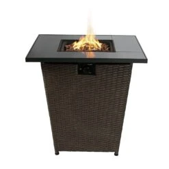 Teamson Home HF30200AA UK Gas Fire Pit With Cover -Cooking and dining Shop 9410536 R Z004A