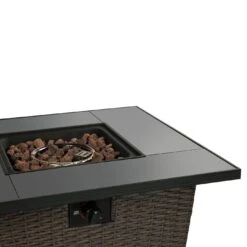 Teamson Home HF30200AA UK Gas Fire Pit With Cover -Cooking and dining Shop 9410536 R Z009A