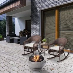 Teamson Home HR17501AB Wood Burning Fire Pit -Cooking and dining Shop 9410598 R Z003A