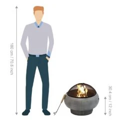 Teamson Home HR17501AB Wood Burning Fire Pit -Cooking and dining Shop 9410598 R Z005A