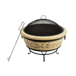 Teamson Home HR26303AA S Wood Burning Fire Pit -Cooking and dining Shop 9410732 R Z003A