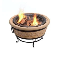 Teamson Home HR26303AA S Wood Burning Fire Pit -Cooking and dining Shop 9410732 R Z005A