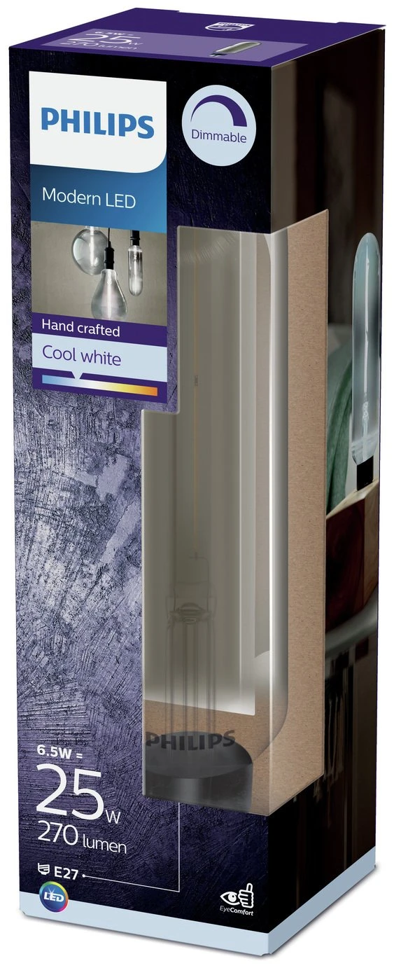 Philips LED Filament E27 6.5W (25W) Dim Giant Bulb - Smoky 2 Philips LED Filament E27 6.5W (25W) Dim Giant Bulb - Smoky - Image 2