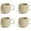 Habitat Evora Set Of 4 Stoneware Mugs - Natural